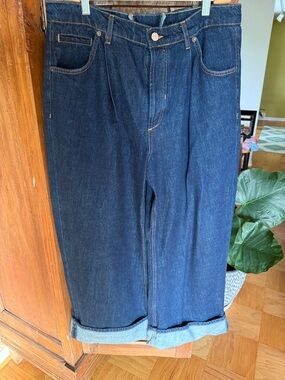 We The Free dark blue denim jeans label detail